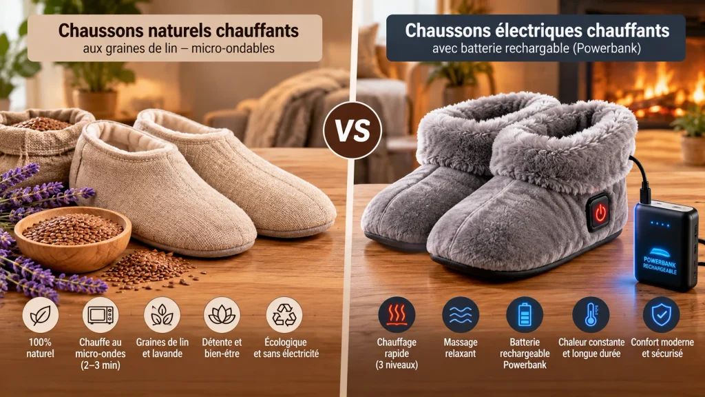 comparatif pantoufles thermiques